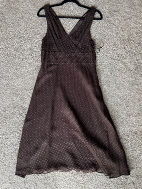 J. Crew Brown Polka Dot Midi Wrap-Style Dress